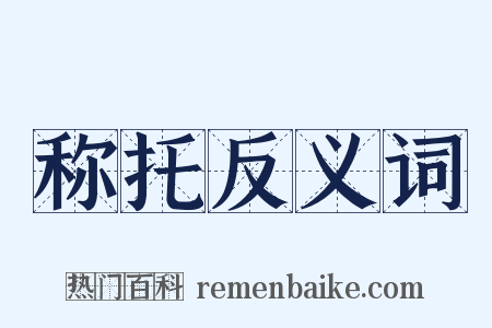 称托反义词是什么意思的图片